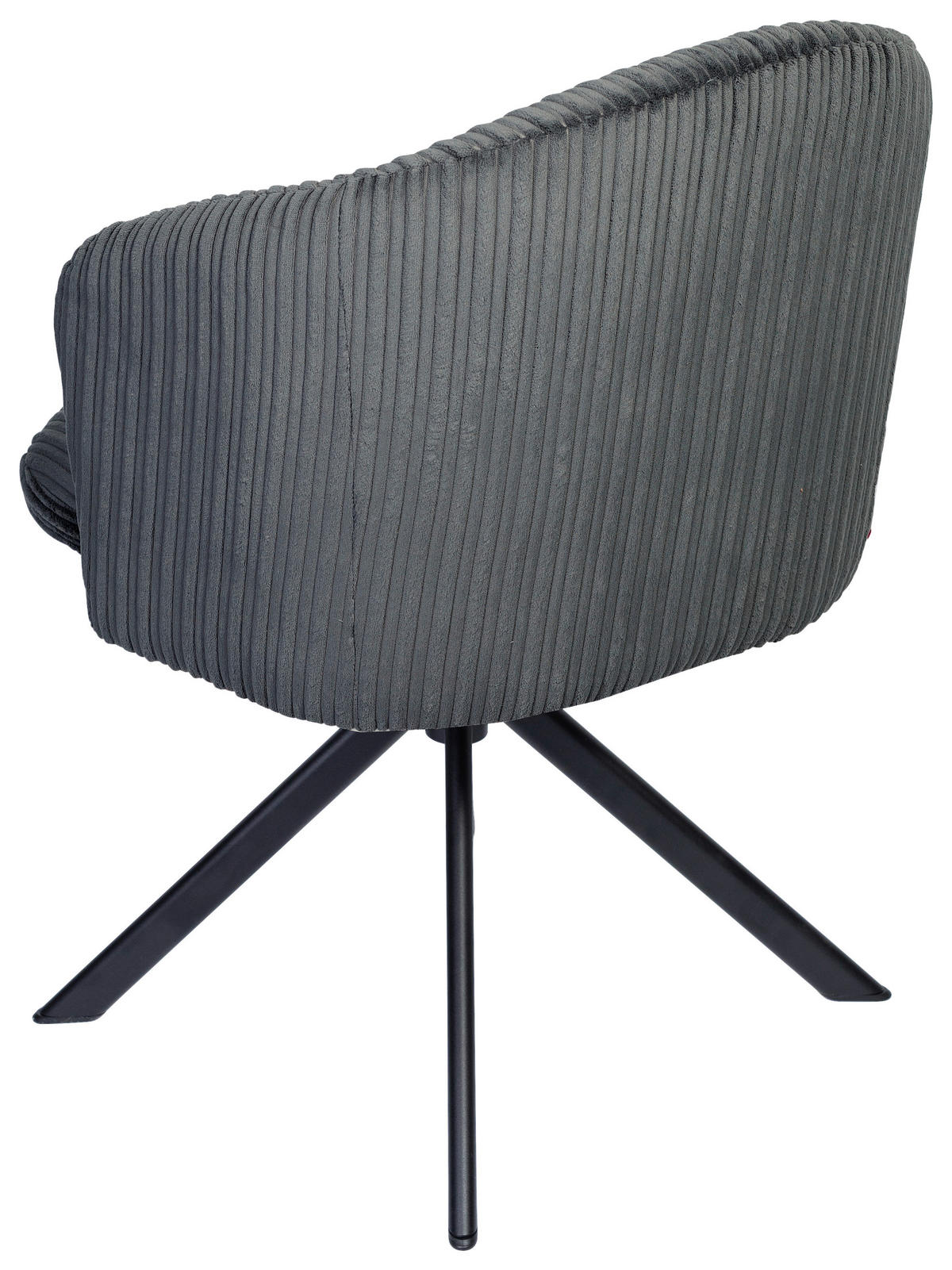 ARMLEHNSTUHL  in Schmiedeeisen Feincord  - Dunkelgrau/Schwarz, KONVENTIONELL, Textil/Metall (61/82/59cm) - Stylife