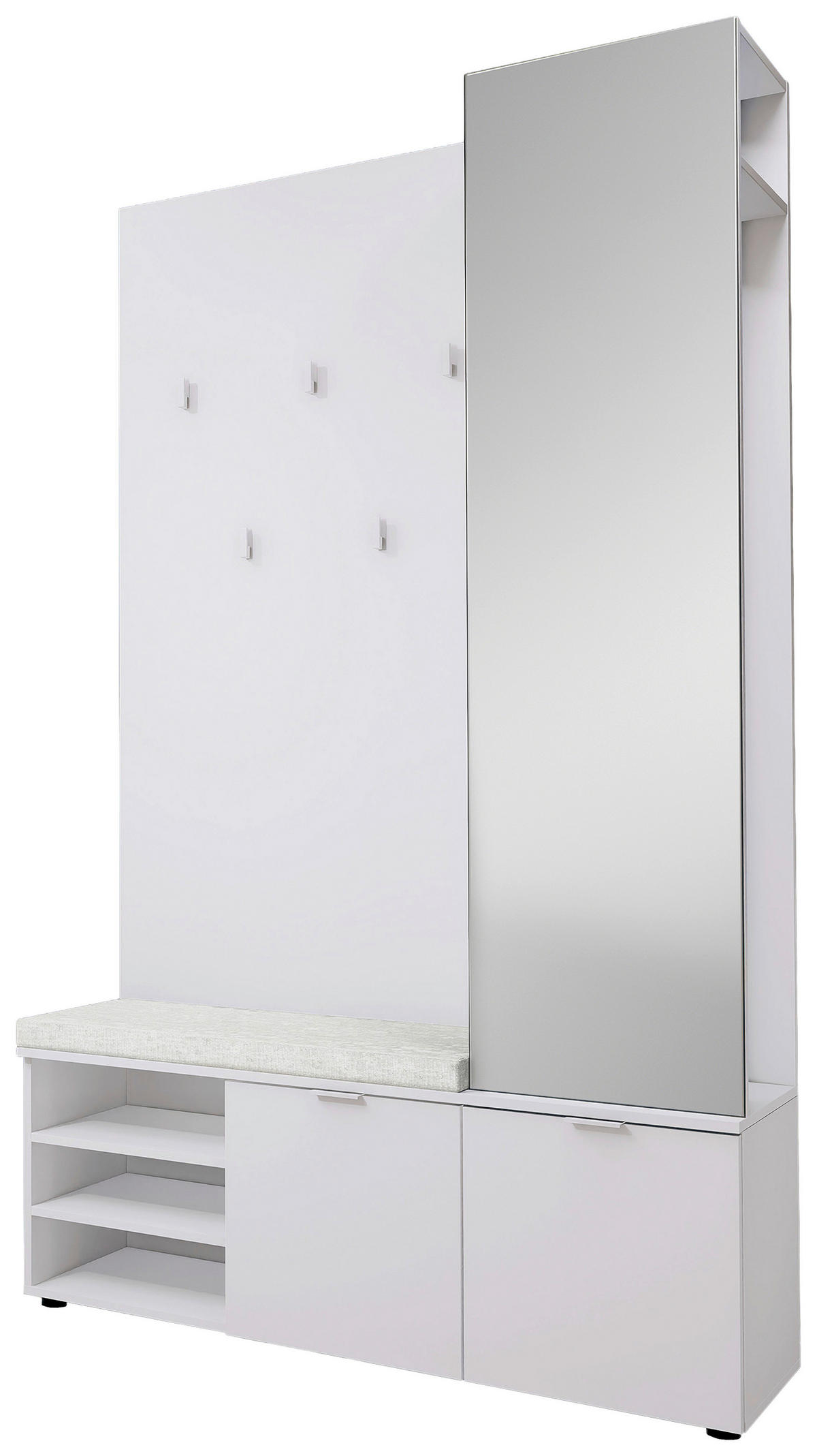 GARDEROBE 120/201/38 cm  - Weiss, Design, Holzwerkstoff (120/201/38cm) - Livetastic