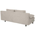 SCHLAFSOFA Lia in Webstoff Graubraun  - Graubraun/Schwarz, Design, Textil/Metall (197/84/92,5cm) - Hom`in