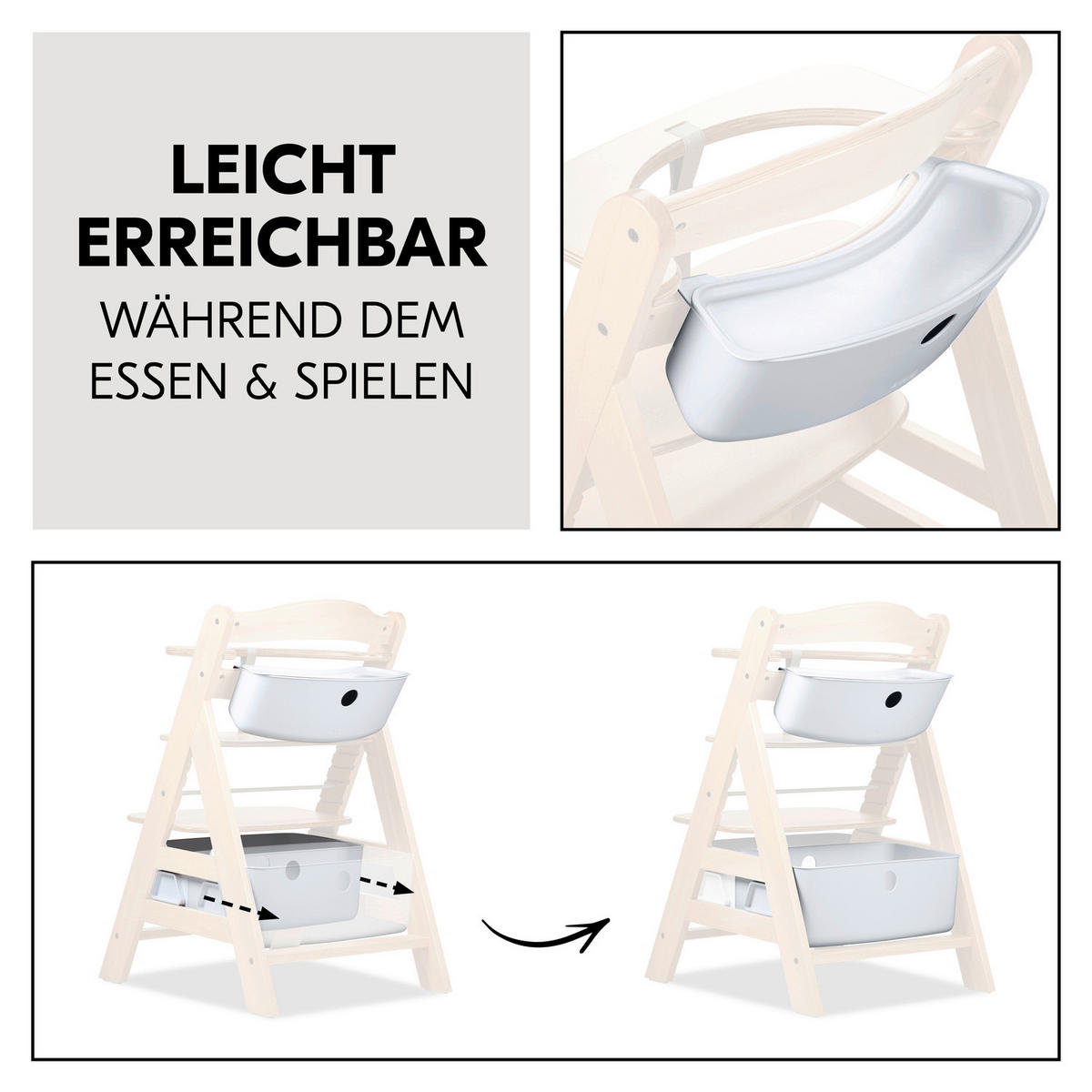 AUFBEWAHRUNGSBOX 2er SET ALPHA +  - Weiß, Basics, Kunststoff (26/16/47cm) - Hauck