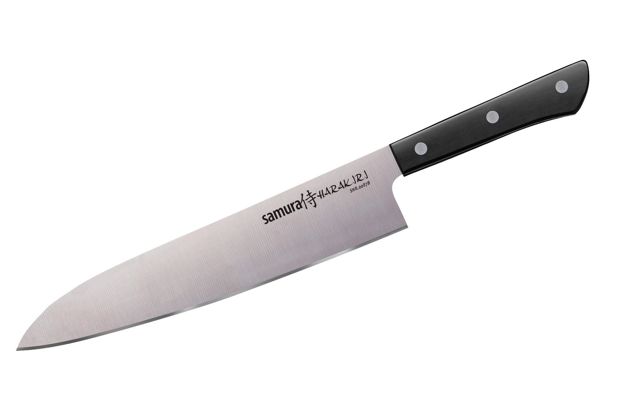 NOŽ ŠEFA KUHINJE  Harakiri 34/7/1.5 cm           nerđajući čelik - boja nerđajućeg čelika/crna, Osnovno, metal/plastika (34/7/1.5cm) - Samura