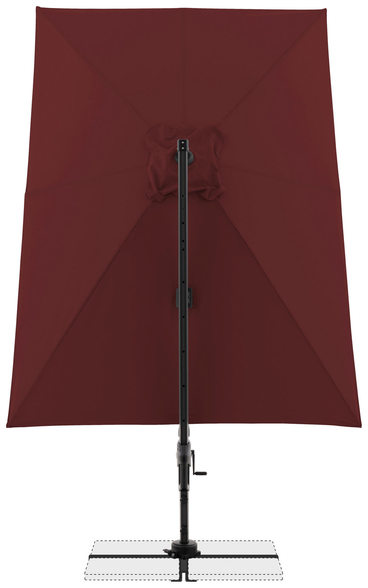 AMPELSCHIRM Bordeaux  - Bordeaux/Schwarz, Basics, Textil/Metall (310/210cm) - Doppler