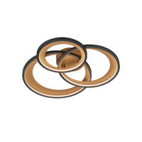 LED-DECKENLEUCHTE Granada 71,5/63,5/10,5 cm  - Goldfarben/Schwarz, Design, Kunststoff/Metall (71,5/63,5/10,5cm) - Novel