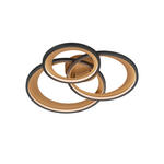 LED-DECKENLEUCHTE Granada 71,5/63,5/10,5 cm  - Goldfarben/Schwarz, Design, Kunststoff/Metall (71,5/63,5/10,5cm) - Novel
