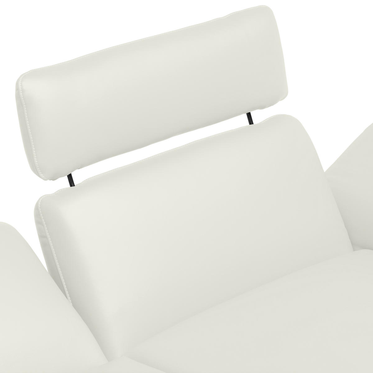 ECKSOFA in Echtleder Weiss  - Weiss/Beige, Design, Leder/Metall (239/150cm) - Koinor