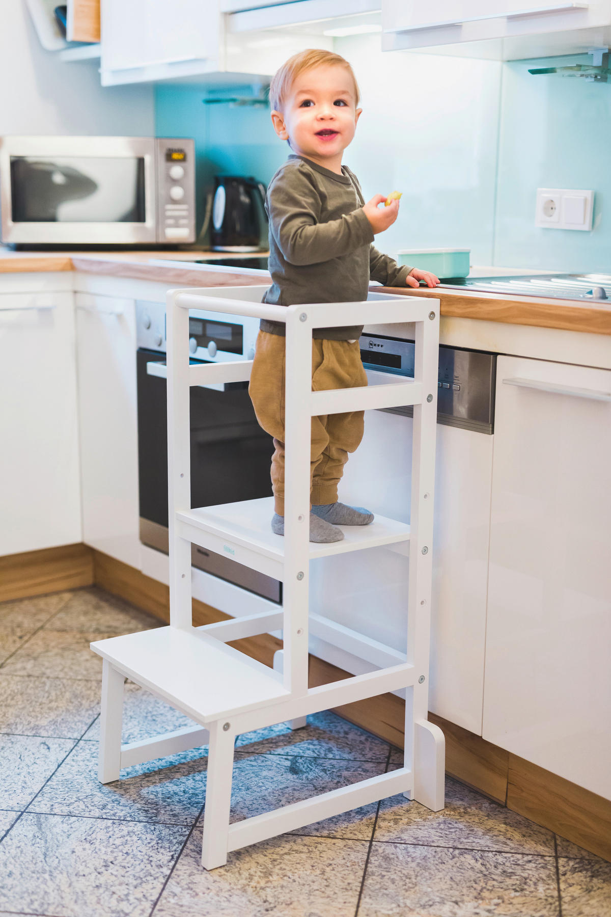 POMAGALČEK  VISTA  90/40/46 cm         bela  - bela, Basics, les (90/40/46cm)