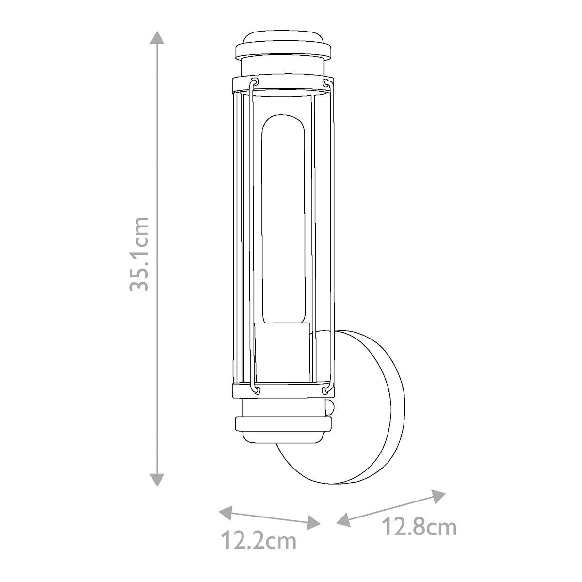 BADEZIMMER-WANDLEUCHTE - Chromfarben/Schwarz, Basics, Glas/Metall (35.1/12.2/12.8cm) - Elstead Lighting