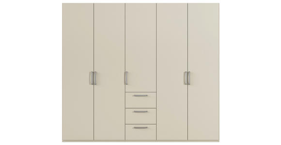 DREHTÜRENSCHRANK 251/235/61 cm,  in Champagner, 5-türig  - Edelstahlfarben/Champagner, Basics, Holzwerkstoff/Metall (251/235/61cm) - Novel