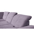 ECKSOFA in Cord Lila  - Lila/Schwarz, Design, Textil/Metall (242/313cm) - Xora