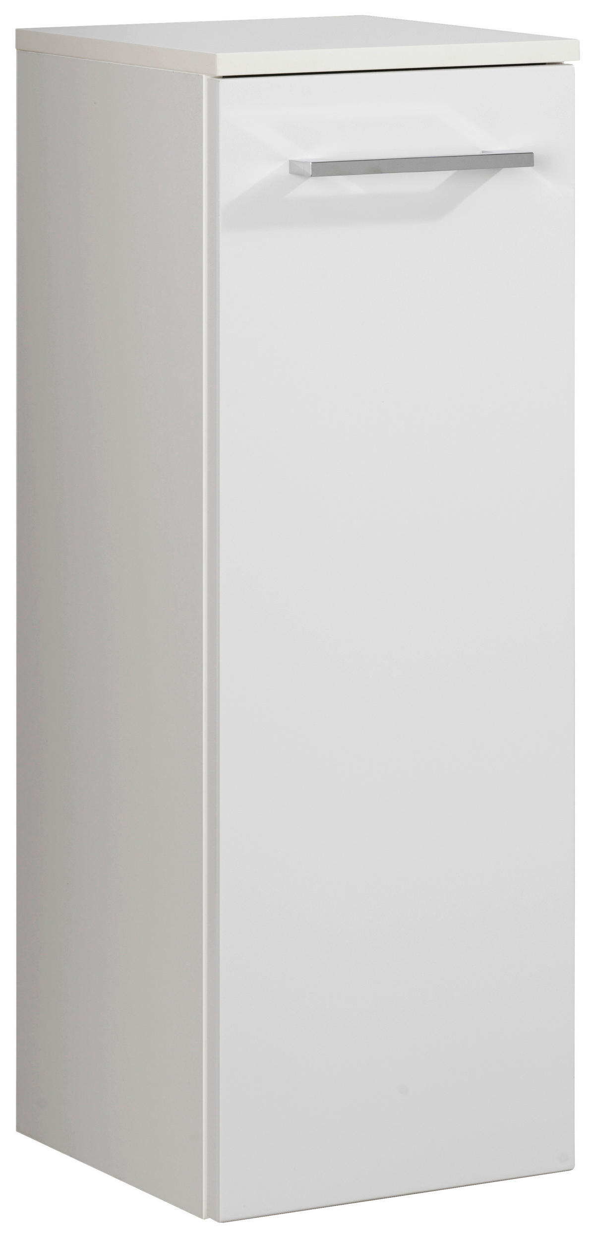 UNTERSCHRANK 30,5/81/32 cm   - Silberfarben/Weiß, MODERN, Glas/Holzwerkstoff (30,5/81/32cm) - Voleo