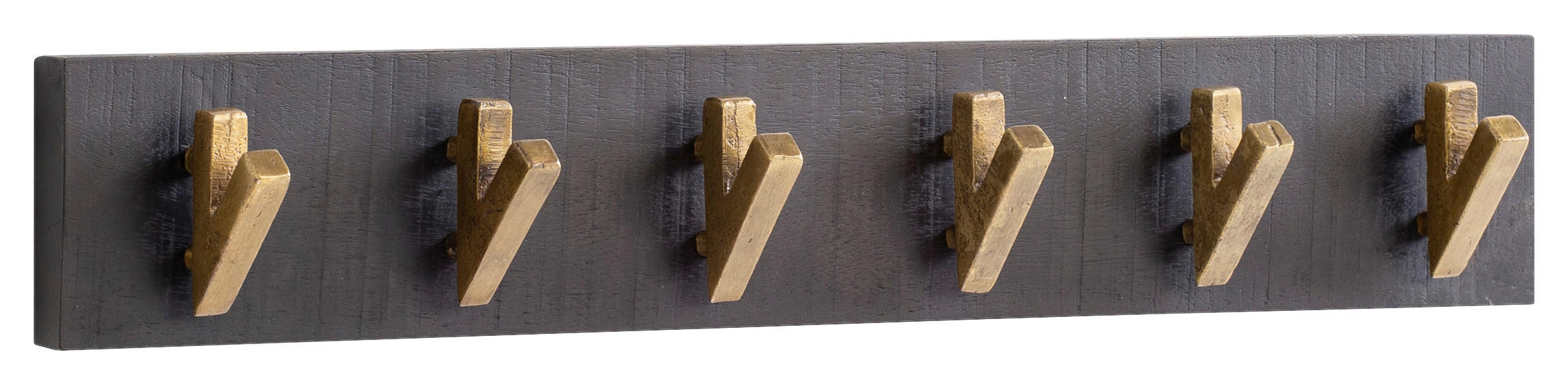 NÁSTENNÝ VEŠIAK - čierna, Lifestyle, drevo (60/10/8cm) - MID.YOU