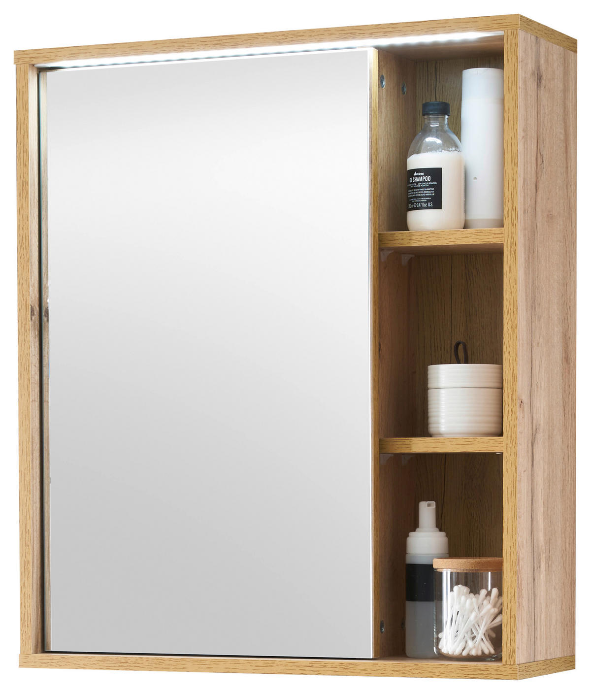 SPIEGELSCHRANK 60/70/20 cm  - Eiche Wotan, MODERN, Glas/Holzwerkstoff (60/70/20cm) - MID.YOU