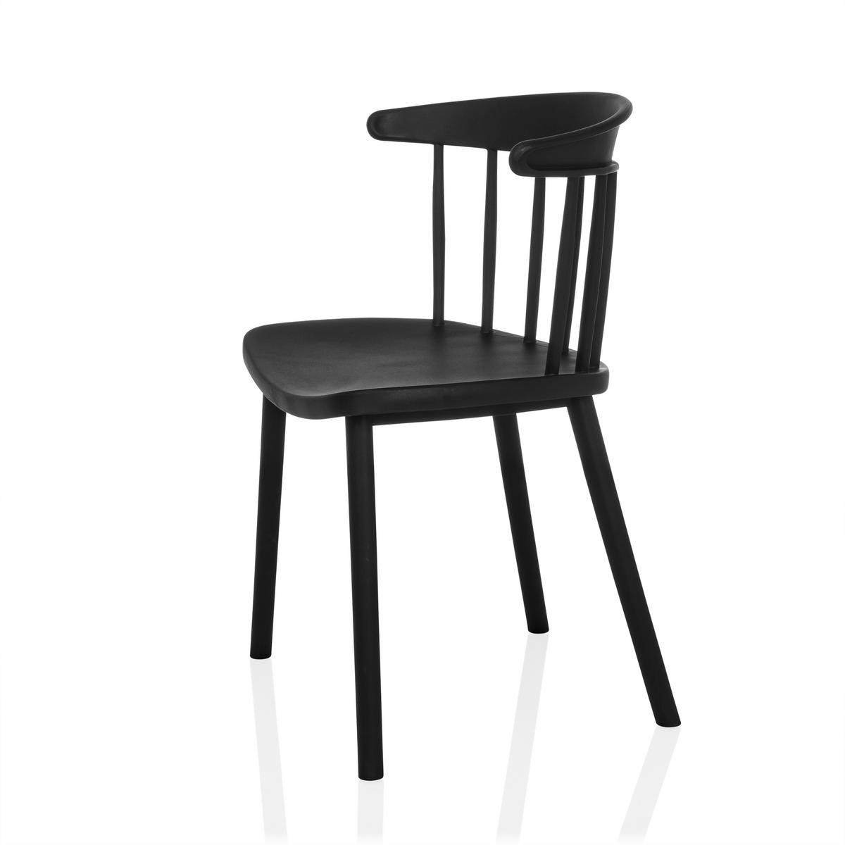 BESUCHERSTUHL  in Schwarz  - Schwarz, MODERN, Kunststoff (53/75/45cm) - MID.YOU