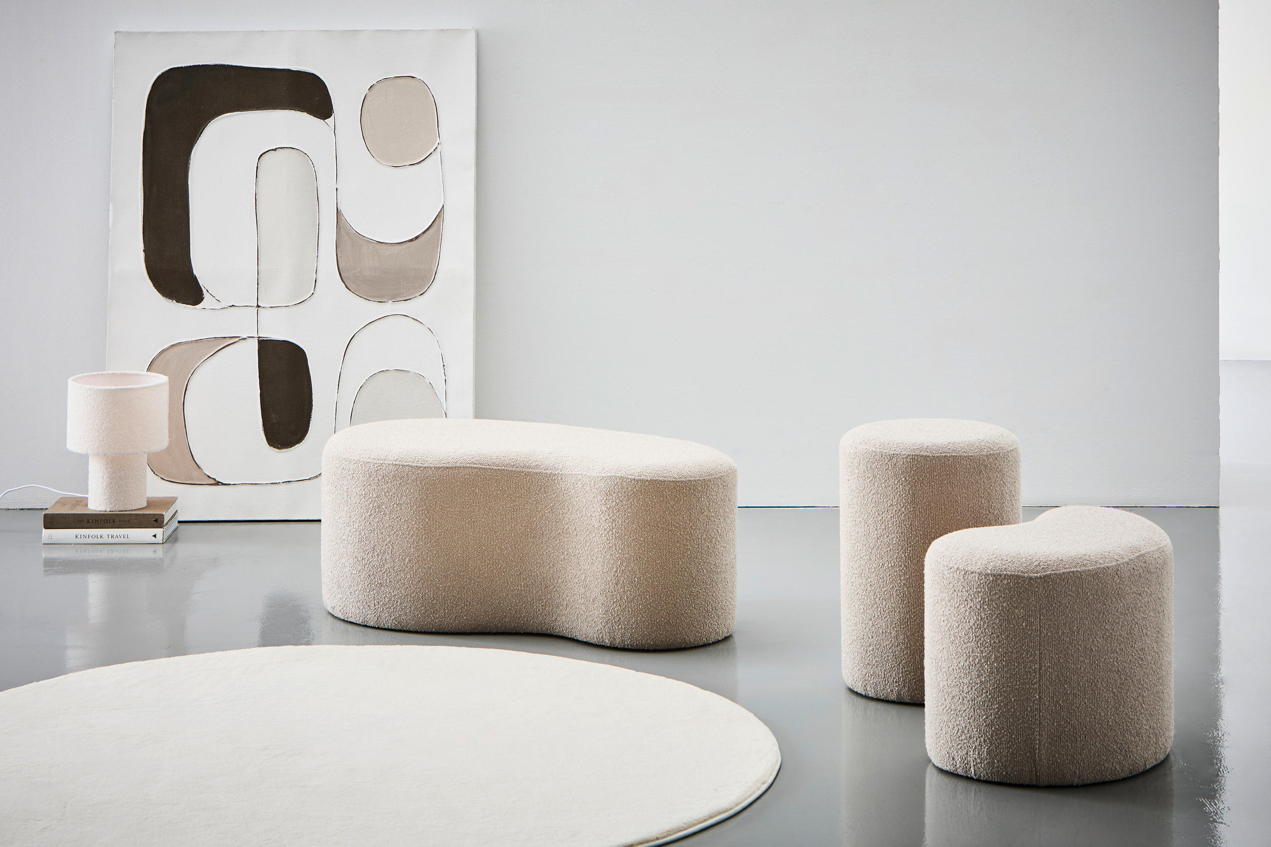 HOCKER in Textil, Holzwerkstoff Hellbraun  - Hellbraun, Design, Holzwerkstoff/Textil (93/37/49cm) - MID.YOU