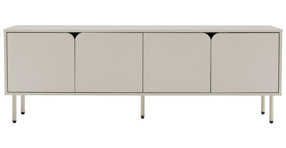 LOWBOARD  in 160/55/40 cm  - Seidengrau, Design, Holzwerkstoff/Metall (160/55/40cm) - Xora