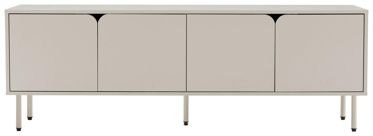 LOWBOARD  in 160/55/40 cm  - Seidengrau, Design, Holzwerkstoff/Metall (160/55/40cm) - Xora