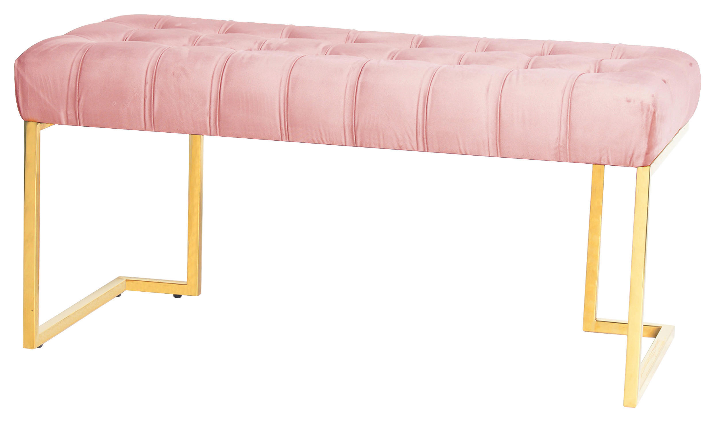 HOCKERBANK in Kunststoff Altrosa  - Altrosa, Design, Kunststoff (47/48/100cm) - Kayoom