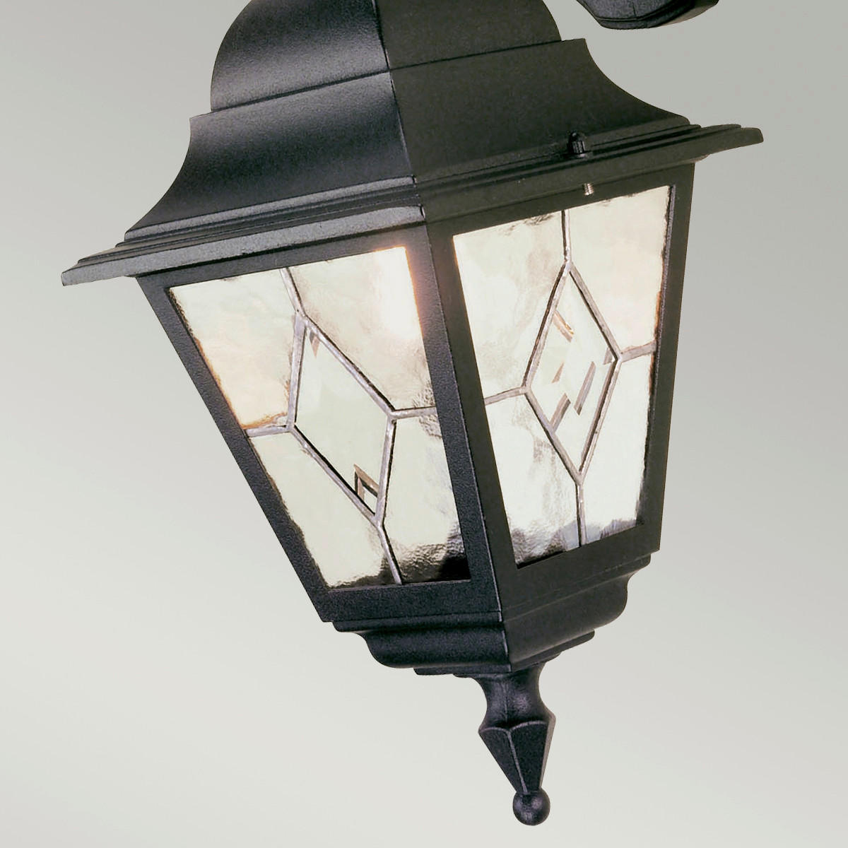 AUSSENWANDLEUCHTE - Schwarz, Konventionell, Glas/Metall (18.4/21,5/45cm) - Elstead Lighting