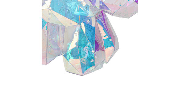 TISCHLEUCHTE - Transparent/Perlmutt, Trend, Kunststoff (23/38/36cm) - Novel