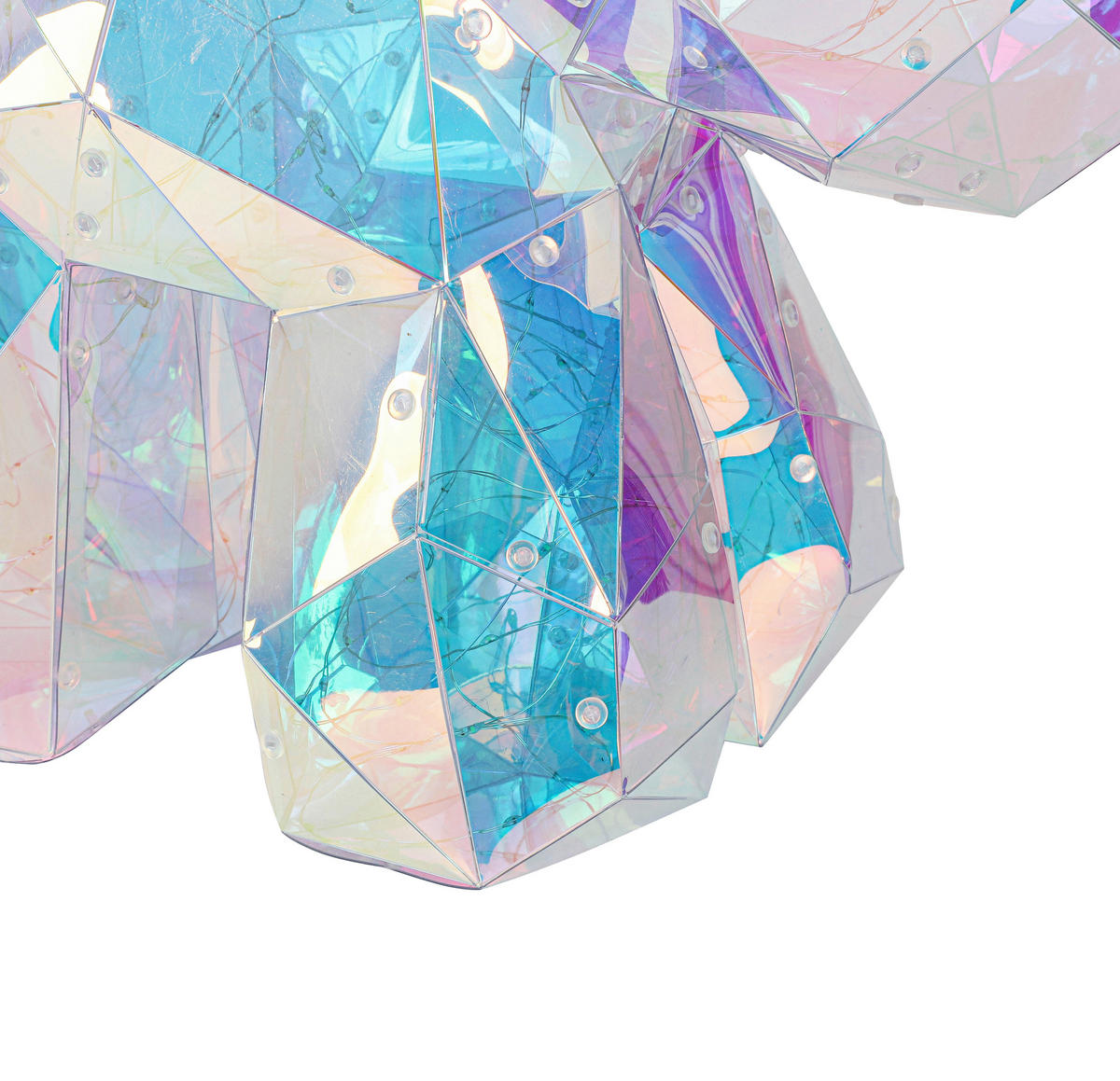 TISCHLEUCHTE - Transparent/Perlmutt, Trend, Kunststoff (23/38/36cm) - Novel