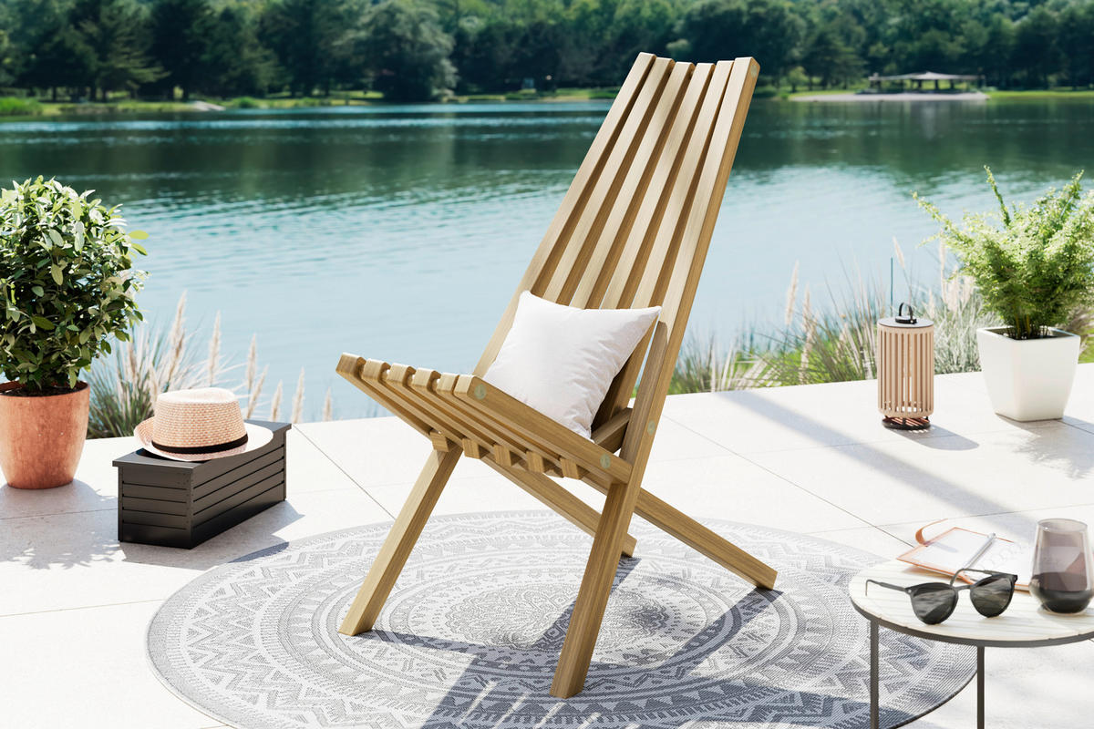 GARTEN-RELAXSESSEL 45/73/75 cm  - Akaziefarben, MODERN, Holz (45/73/75cm) - Ambia Garden