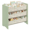 KINDERREGAL 62,5/60/29,5 cm  - Beige/Grün, MODERN, Holzwerkstoff/Textil (62,5/60/29,5cm) - MID.YOU