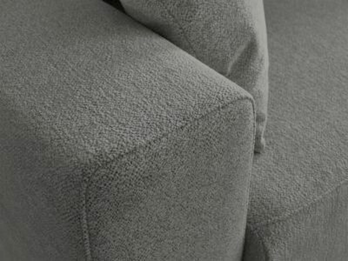 ECKSOFA Ottomane rechts  ATILLA Dunkelgrau Flachgewebe  - Dunkelgrau/Schwarz, MODERN, Kunststoff/Textil (244/149cm)