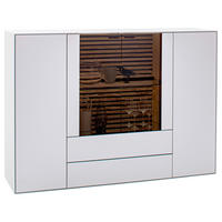 HIGHBOARD  in 165/119/44 cm  - Eichefarben/Anthrazit, Design, Glas/Holz (165/119/44cm) - Schöner Wohnen