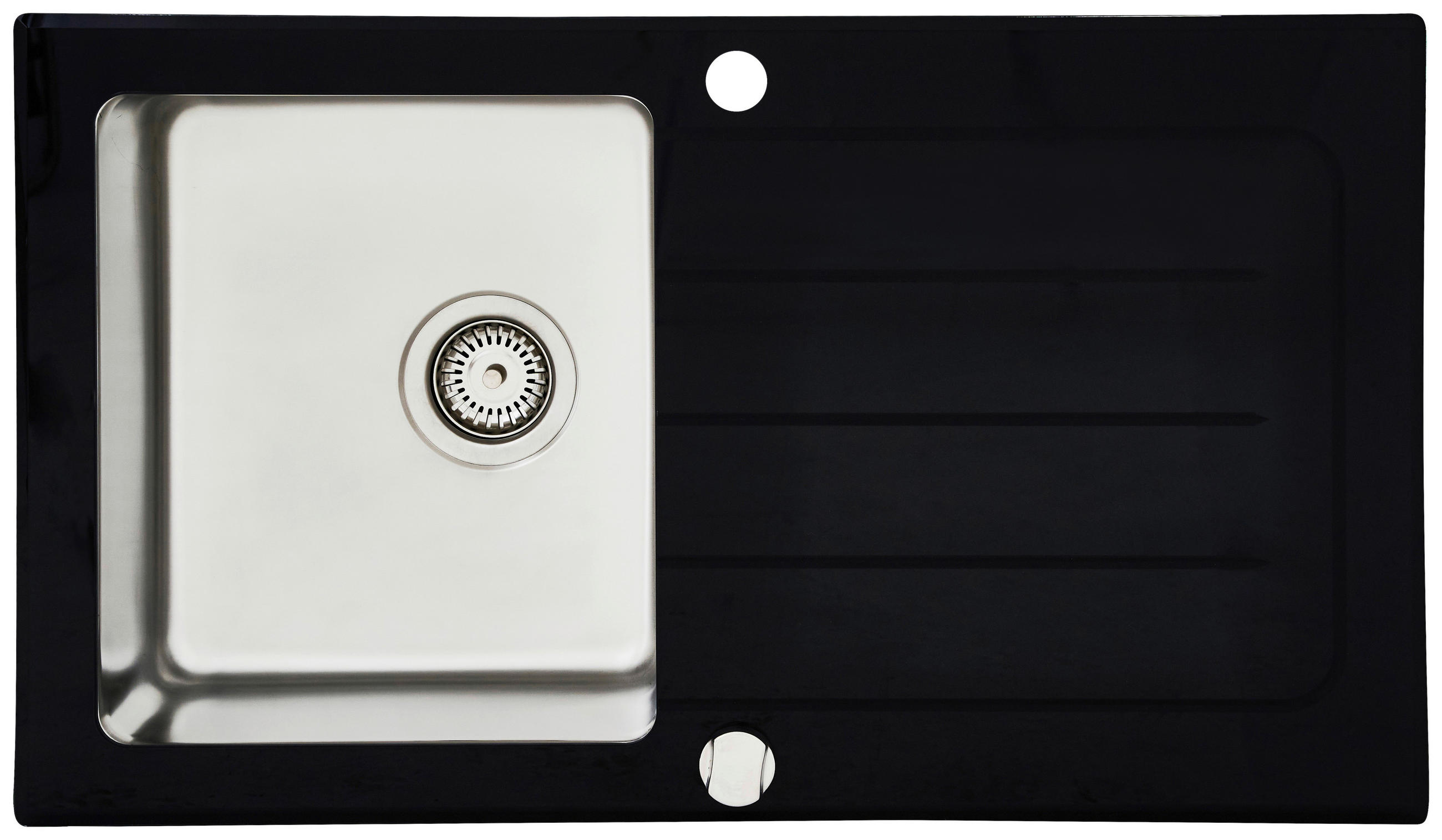 DISKHO 1720NEWYORK86X50S  - svart, Trend, metall/glas (86/21/50cm) - Respekta