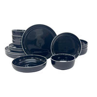 KOMBISERVICE Bastia noro 16-teilig  - Schwarz, Trend, Keramik - Novel