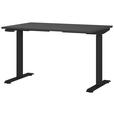 SCHREIBTISCH 120/80/72-118 cm Schwarz elektrisch höhenverstellbar  - Schwarz, MODERN, Holzwerkstoff/Metall (120/80/72-118cm) - Novel