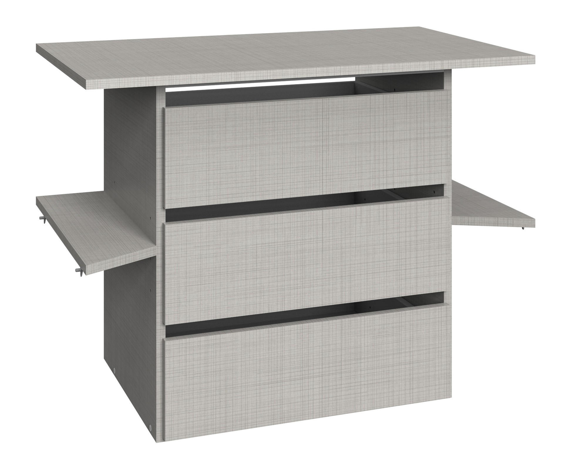 LÅDINSATS 77/59/44 cm - ljusgrå, Klassisk, trämaterial (77/59/44cm) - Xora
