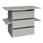 SCHUBKASTENEINSATZ  - Hellgrau, KONVENTIONELL, Holzwerkstoff (77/59/44cm) - Xora