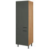 GESCHIRRSCHRANK 60/216,6/58 cm  in Grün, Eichefarben  - Eichefarben/Schwarz, MODERN, Holzwerkstoff/Metall (60/216,6/58cm) - Nobilia