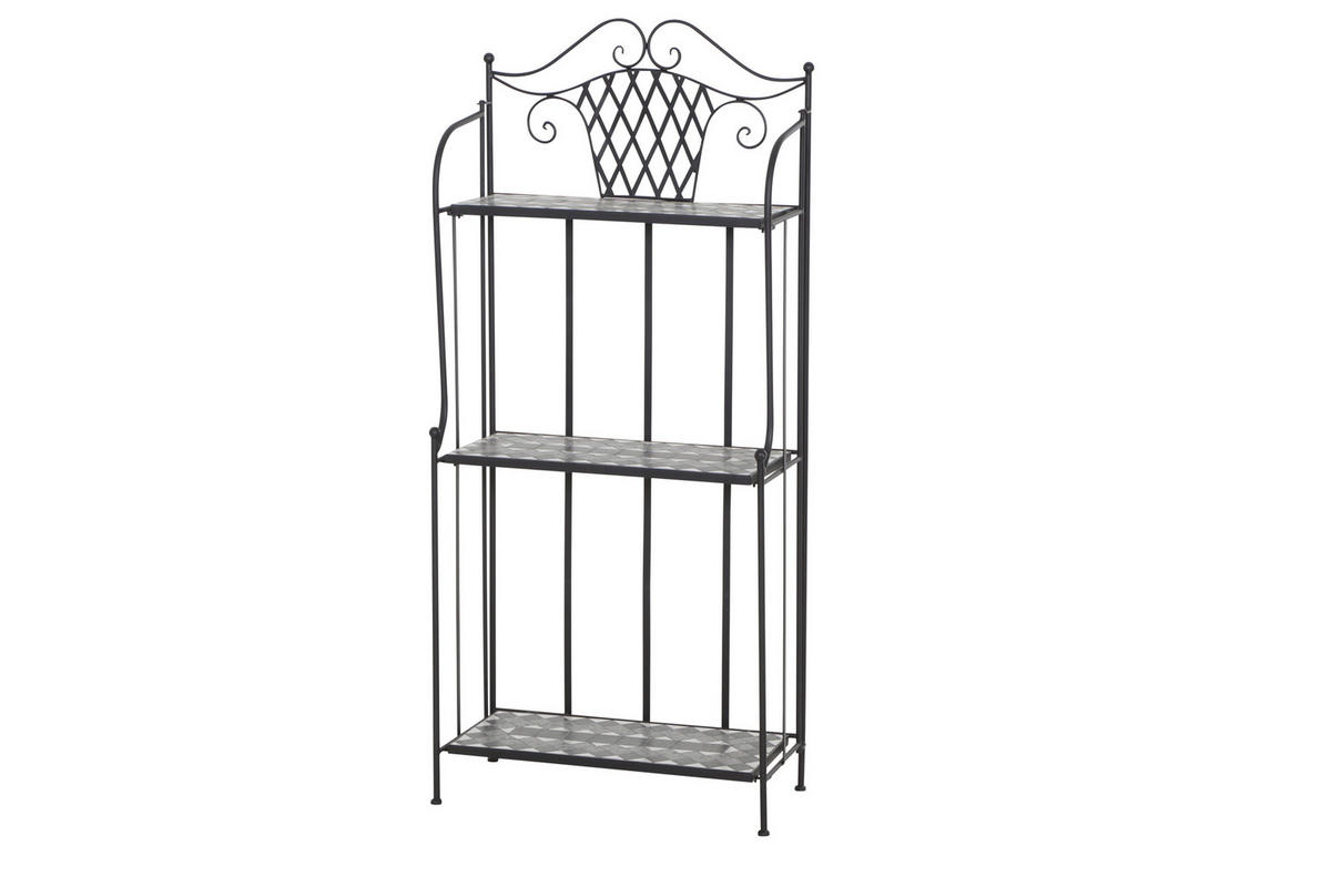 PFLANZTISCH - Schwarz, KONVENTIONELL, Keramik/Metall (62/142/29cm) - Siena Garden