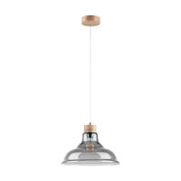 HÄNGELEUCHTE 9873074 AVINO 32/32/136 cm  - Dunkelgrau, Design, Glas (32/32/136cm)