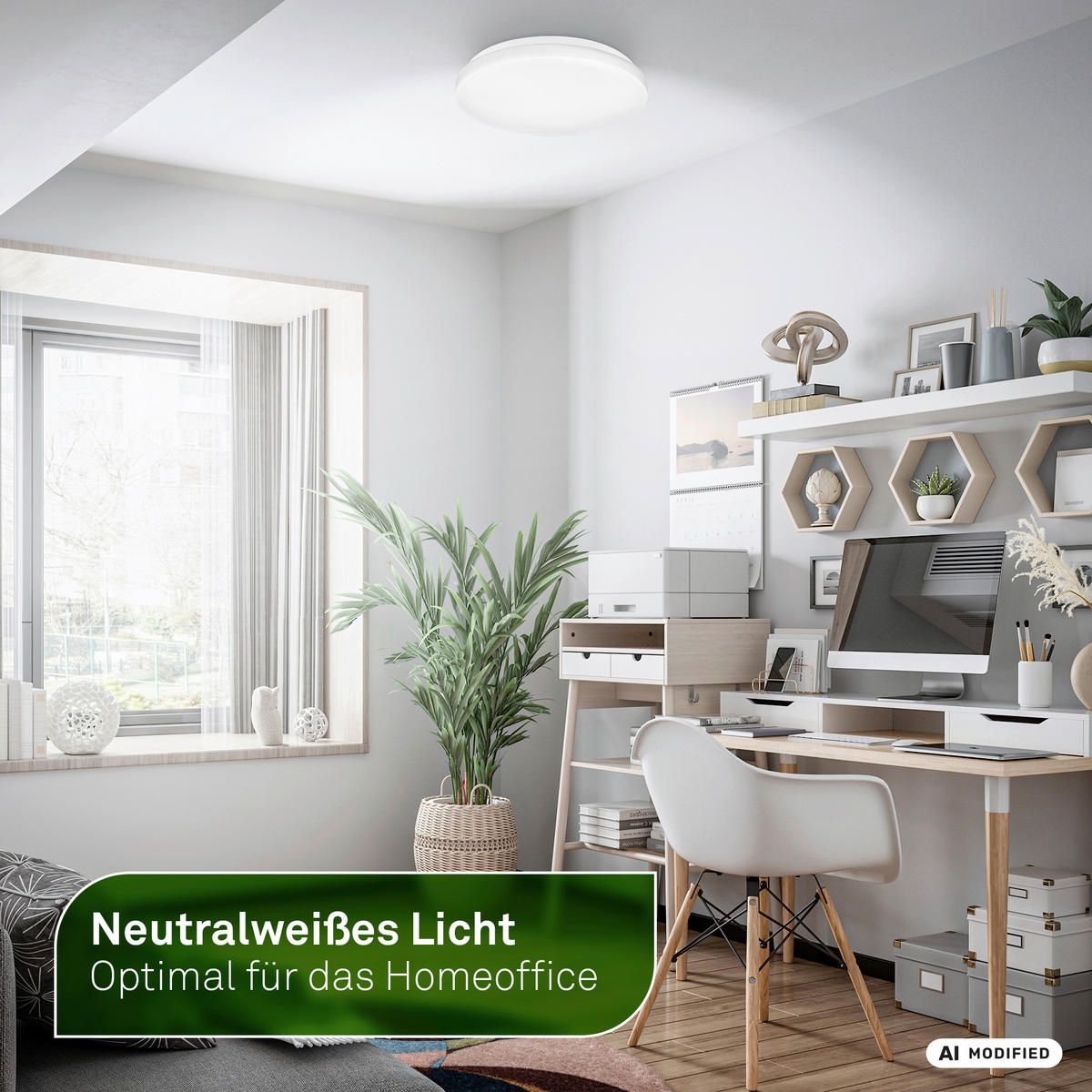LED-DECKENLEUCHTE Elipso A 29/6 cm   - Weiß, Basics, Kunststoff (29/6cm) - Briloner