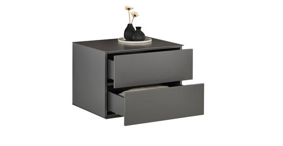 KOMMODE , 60/44/50 cm, 2 Schublade(n)  - Anthrazit, Design, Holzwerkstoff (60/44/50cm) - Dieter Knoll