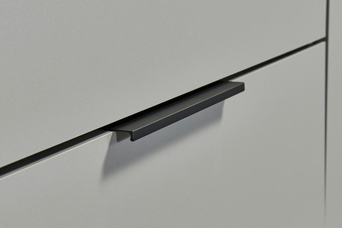 KÜCHENLEERBLOCK 340 cm   in Grau  - Schwarz/Grau, Design, Holzwerkstoff/Metall (340cm) - MID.YOU