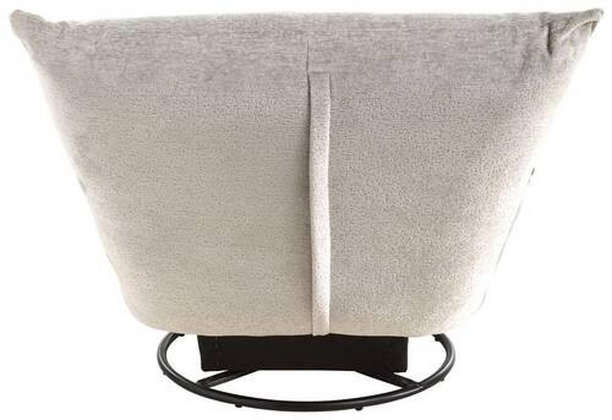 RELAXSESSEL in Textil Weiß  - Schwarz/Weiß, Design, Textil/Metall (100/78/96cm) - Livetastic