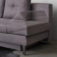 SCHLAFSOFA Sisi in Flachgewebe Dunkelgrau  - Dunkelgrau/Schwarz, Design, Textil/Metall (200/85/90cm) - Novel