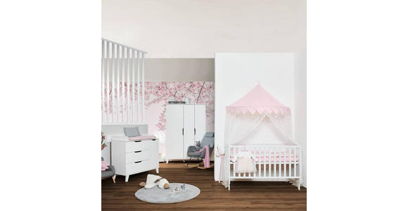 GITTERBETT Michi  143,4/78,9/76,6 cm   - Weiß, Trend, Holz/Holzwerkstoff (143,4/78,9/76,6cm) - My Baby Lou