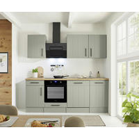 KÜCHENBLOCK 220 cm   in Wildeiche, Schilfgrün  - Schilfgrün/Wildeiche, Trend, Holzwerkstoff/Metall (220cm) - Respekta