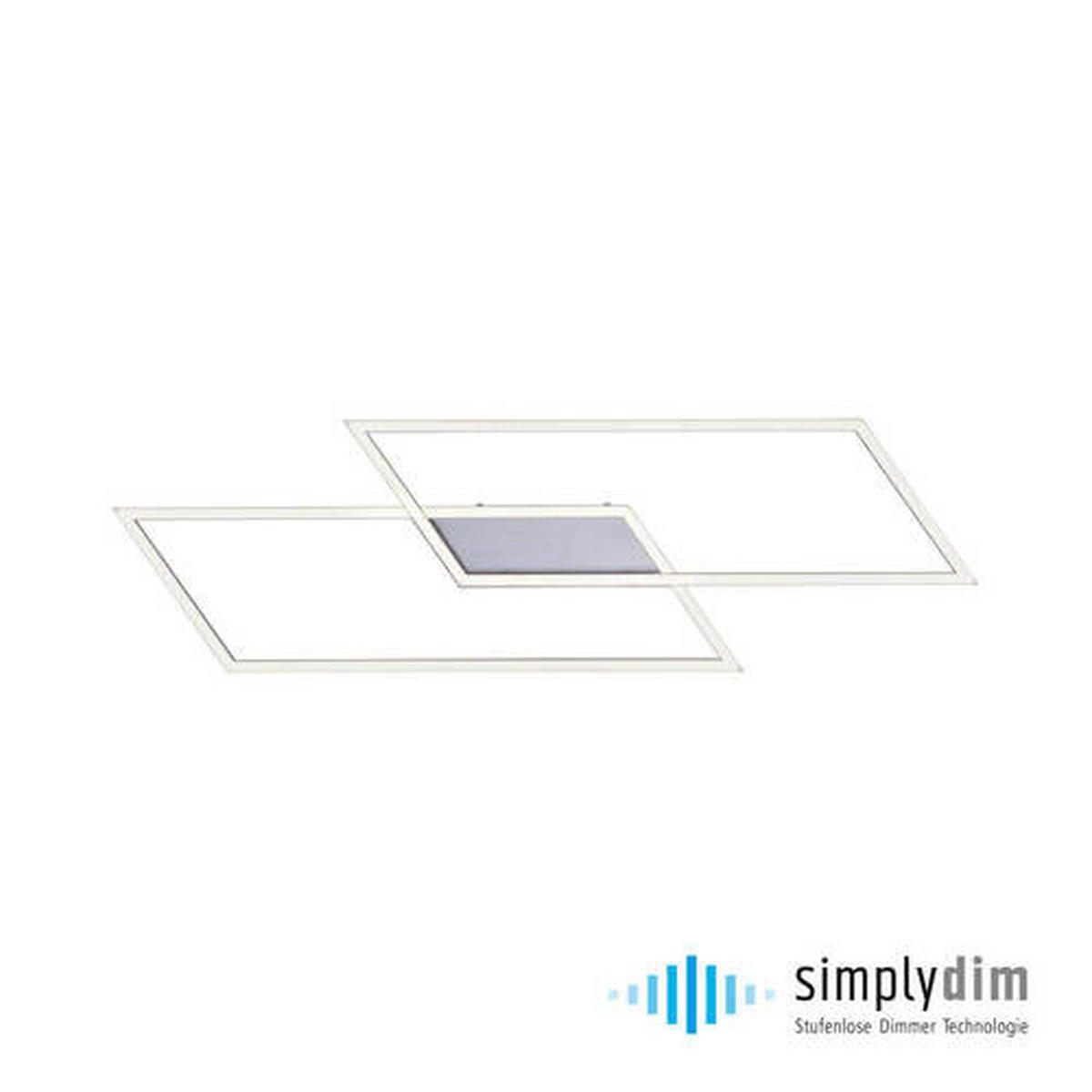 LED-DECKENLEUCHTE Inigo 83,6/24,2/6,8 cm   - Chromfarben/Nickelfarben, Design, Kunststoff/Metall (83,6/24,2/6,8cm) - Paul Neuhaus