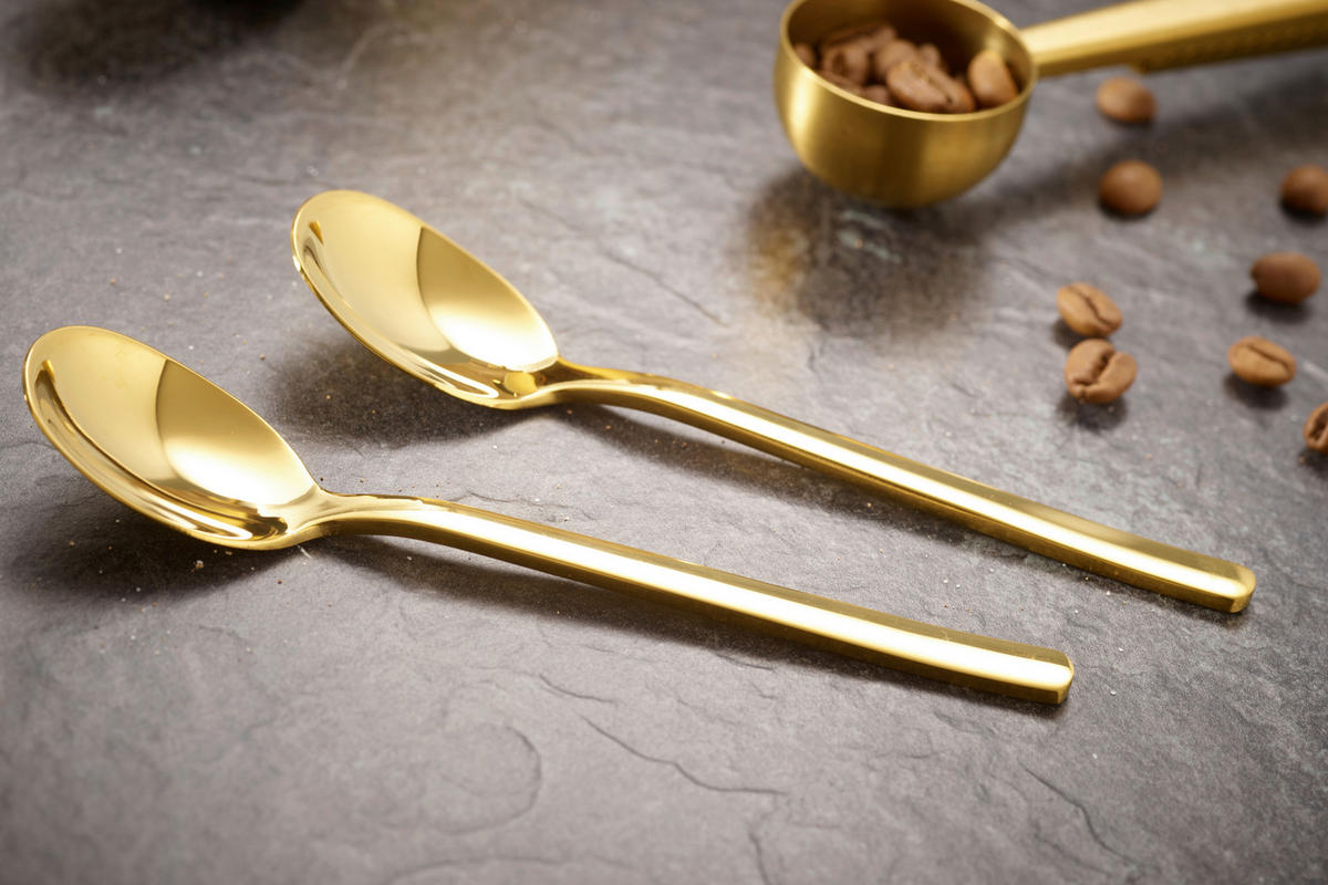 KAFFEESET Goldfarben 23-teilig  - Goldfarben, Basics, Metall - Echtwerk