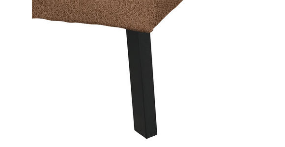 ECKSOFA  in Webstoff Rostfarben  205/280 cm  - Rostfarben/Schwarz, Design, Textil/Metall (205/280cm) - Xora