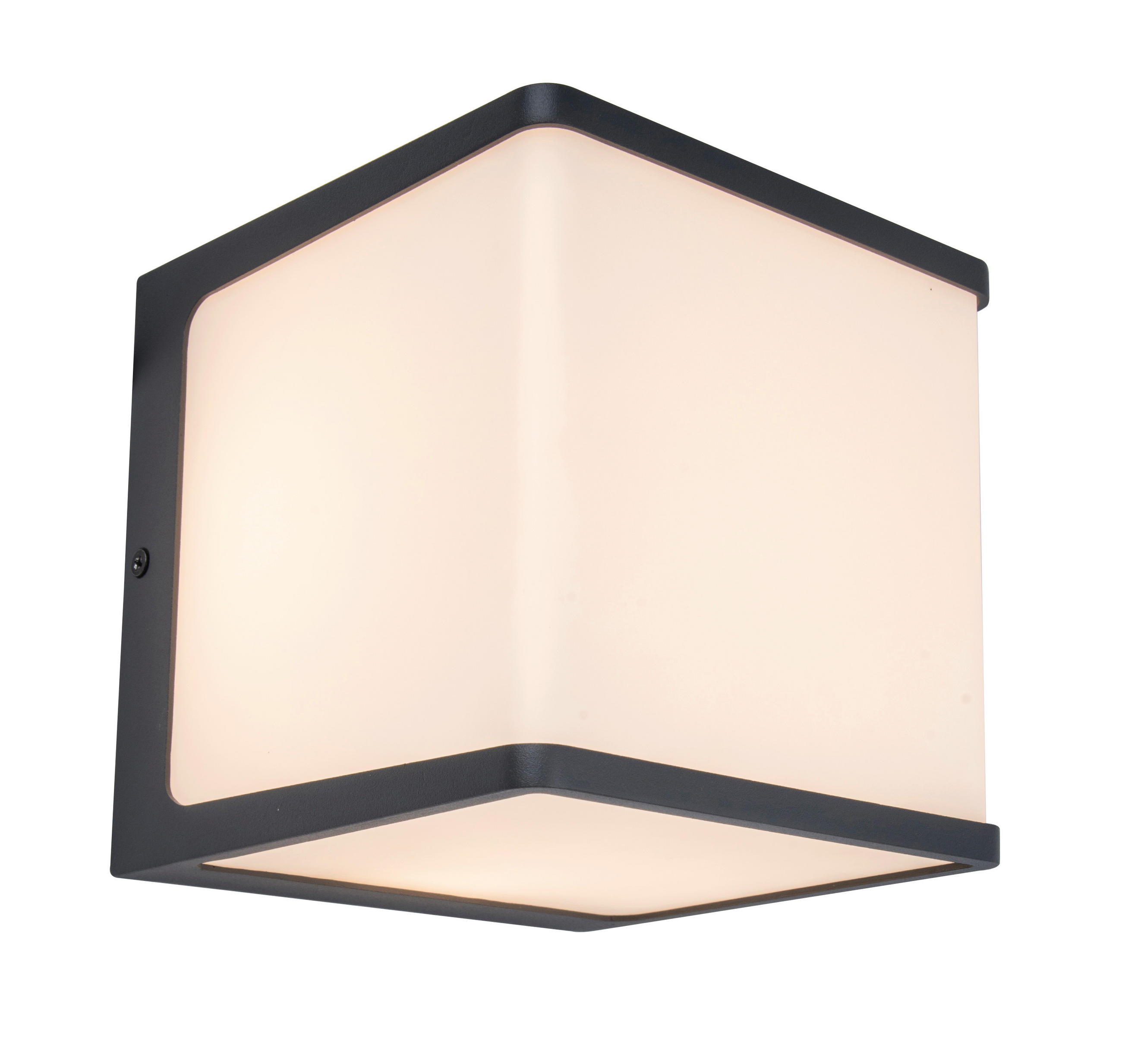 LED-AUßENLEUCHTE Doblo 15/15/15 cm   - Anthrazit/Opal, Design, Kunststoff/Metall (15/15/15cm)