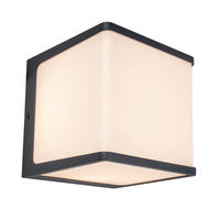 LED-AUßENLEUCHTE Doblo 15/15/15 cm   - Anthrazit/Opal, Design, Kunststoff/Metall (15/15/15cm)