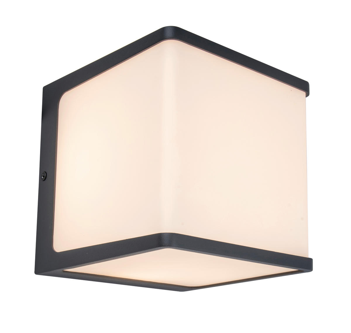 LED-AUßENLEUCHTE Doblo 15/15/15 cm   - Anthrazit/Opal, Design, Kunststoff/Metall (15/15/15cm)