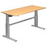 SCHREIBTISCH - Silberfarben/Ahornfarben, Design, Holzwerkstoff/Metall (180/66-130/80cm) SCHREIBTISCH - Silberfarben/Ahornfarben, Design, Holzwerkstoff/Metall (180/66-130/80cm)